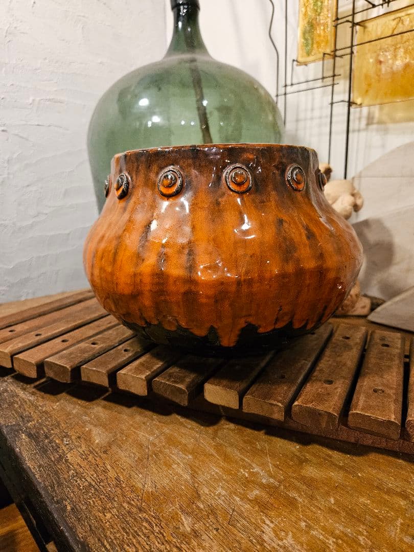 花瓶　花器　フラワーベース　ファットラバ　陶器　西ドイツ　ヴィンテージ