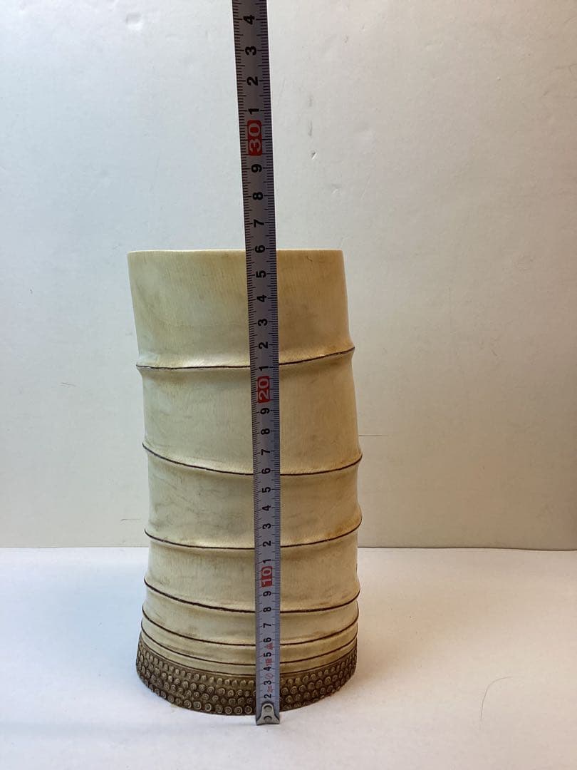 ［珍品］極上 笔筒 花器 ￼置物　高さ26cm 重さ1550g 送料込み