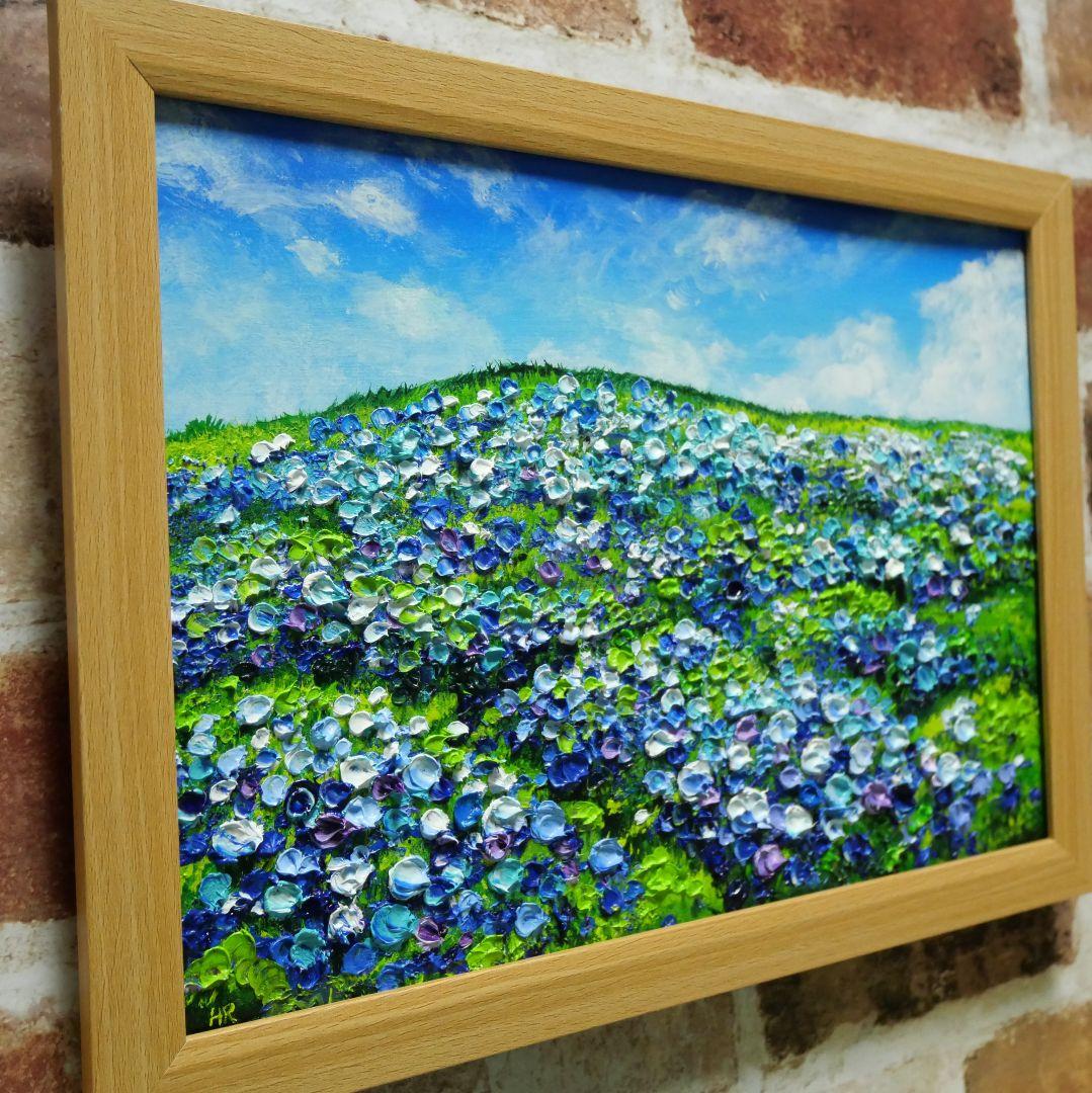 油絵 絵画 【紫陽花の丘】