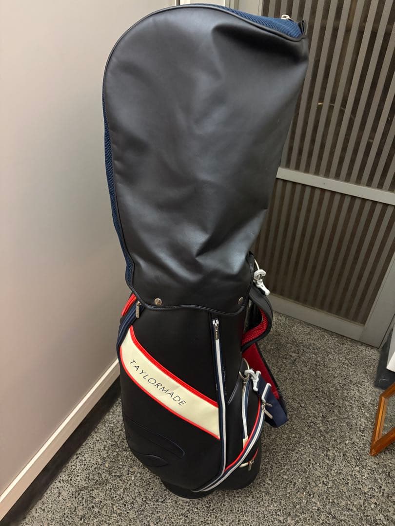GOLFMAN　TAYLORMADE キャディバッグ 黒/赤/白