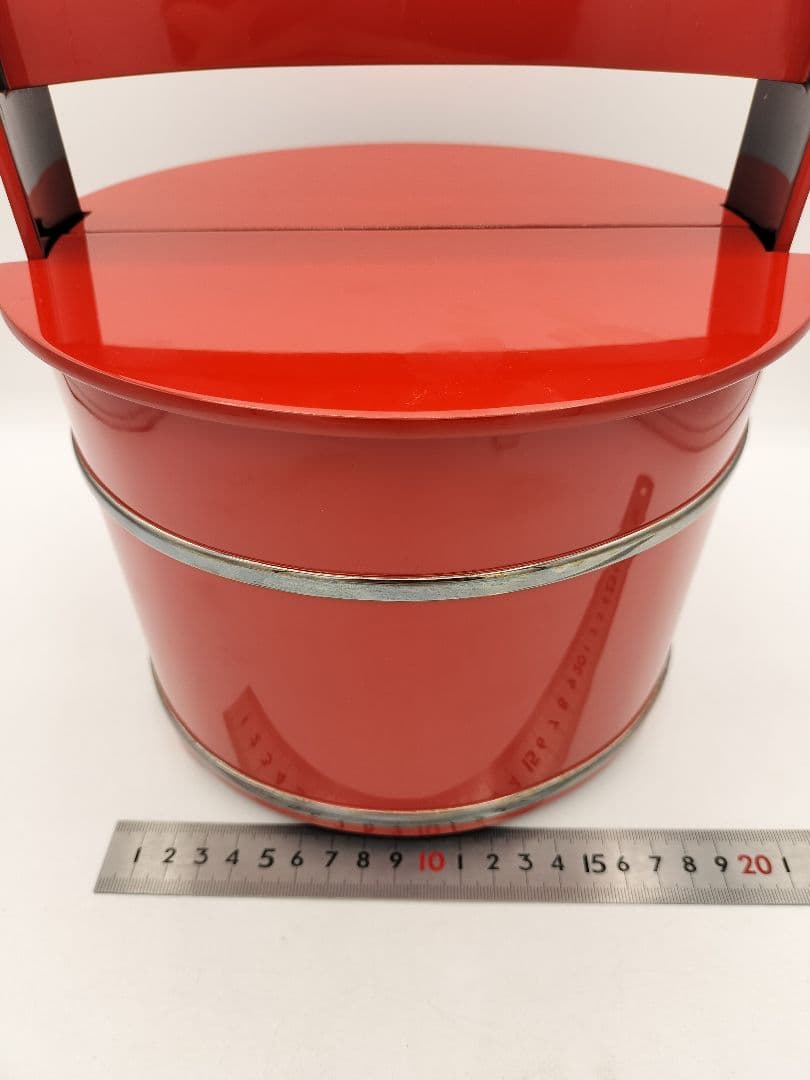 c603 手桶水指 朱銀 輪島静峰 木箱 茶道具 古物