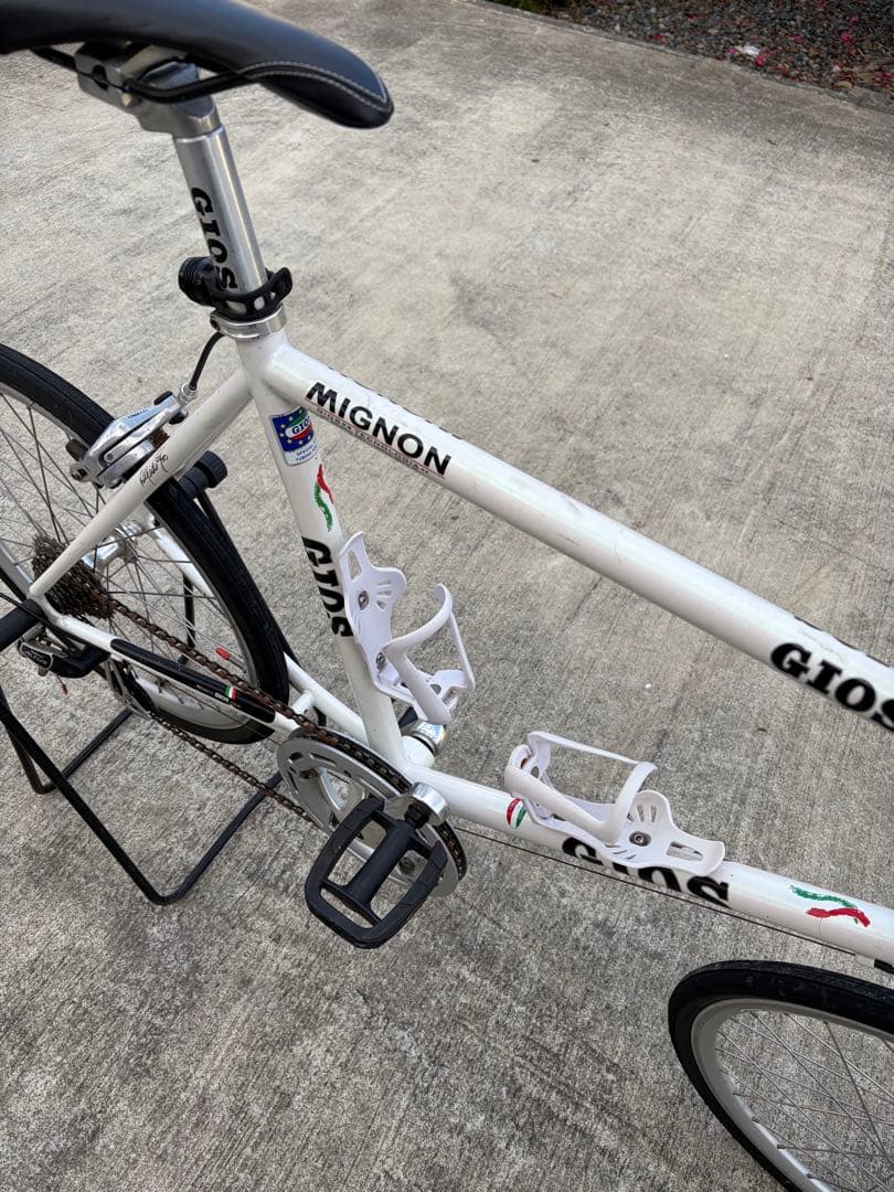 GIOS ミニベロ 自転車 ホワイト　スタンド付