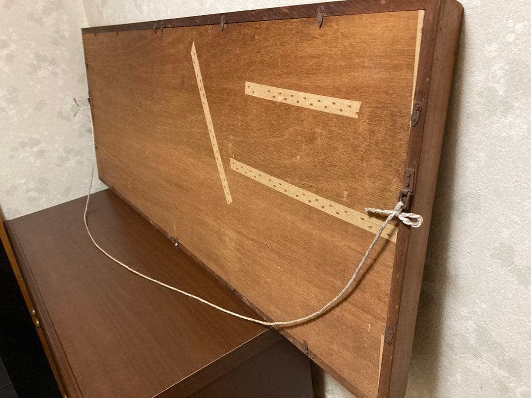 鉱石造 鉱石画 鉱石 鷹絵 縁起額 額縁　大迫力