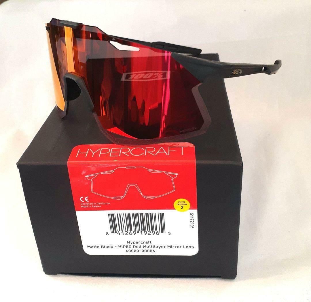 100% Hypercraft ブラック レッド ワンハンドレッド サングラス