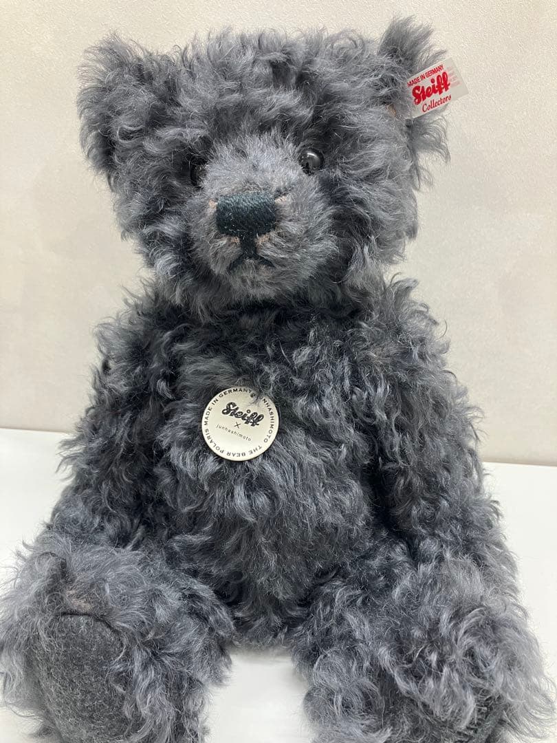 シュタイフ × junhashimotoコラボ テディベア グレー 【4854】