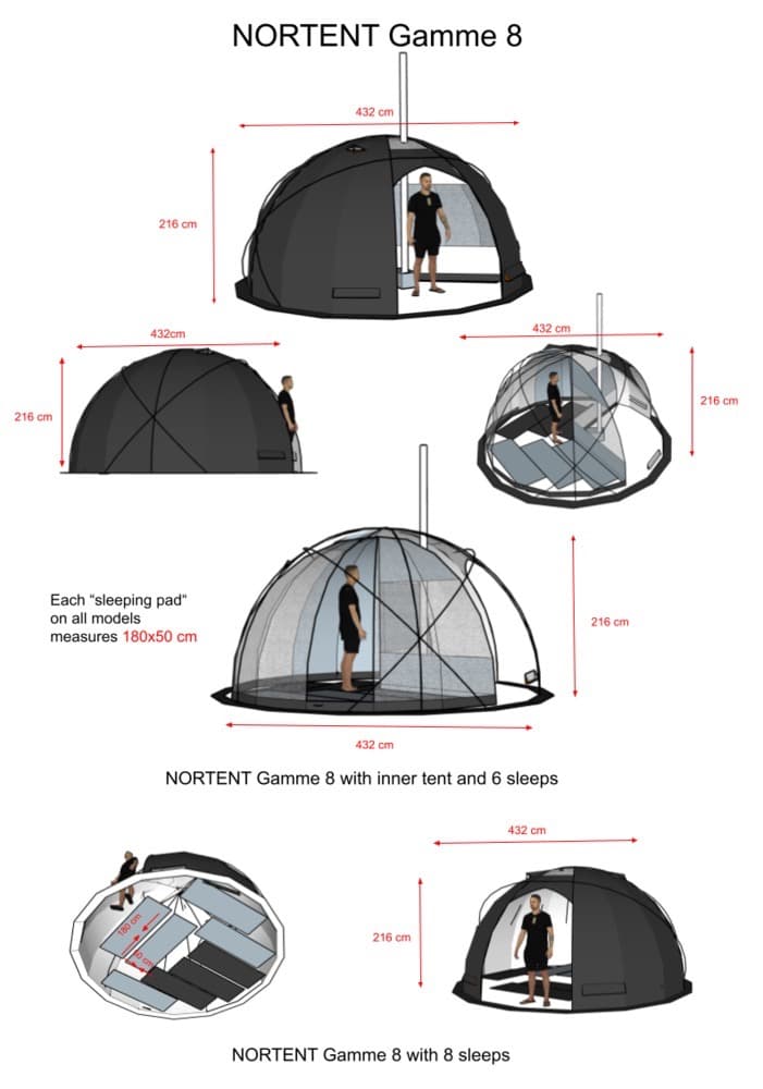 テント・タープ Nortent Gamme 8 EXTREME Stone Gray