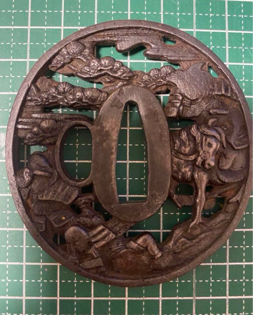 希少　鍔　つば　日本刀　刀鍔　鐔　ツバ　アンティーク 美術品