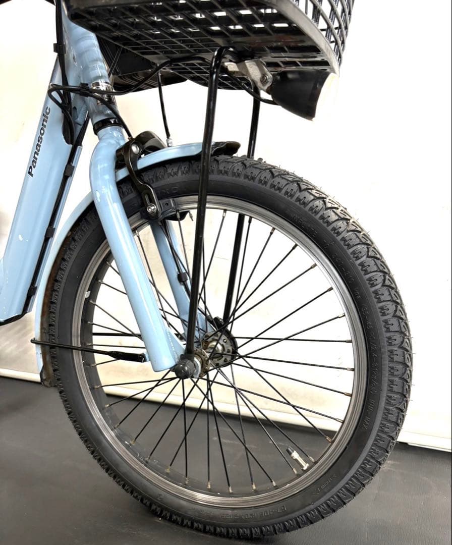 1年保証 送料無料　新型　パナソニック　ギュット　水色　人気　電動アシスト自転車