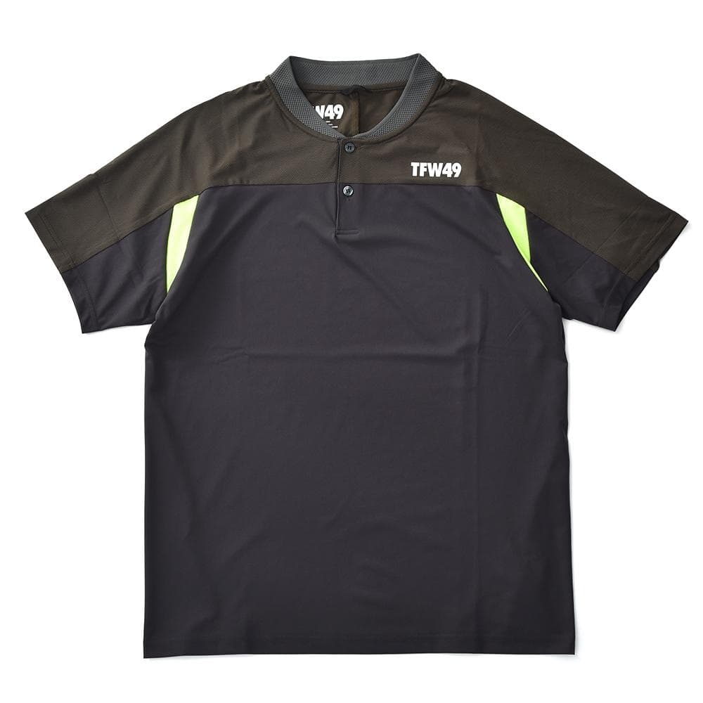 TFW49 SIDE MESH COLLAR LESS POLO メンズS