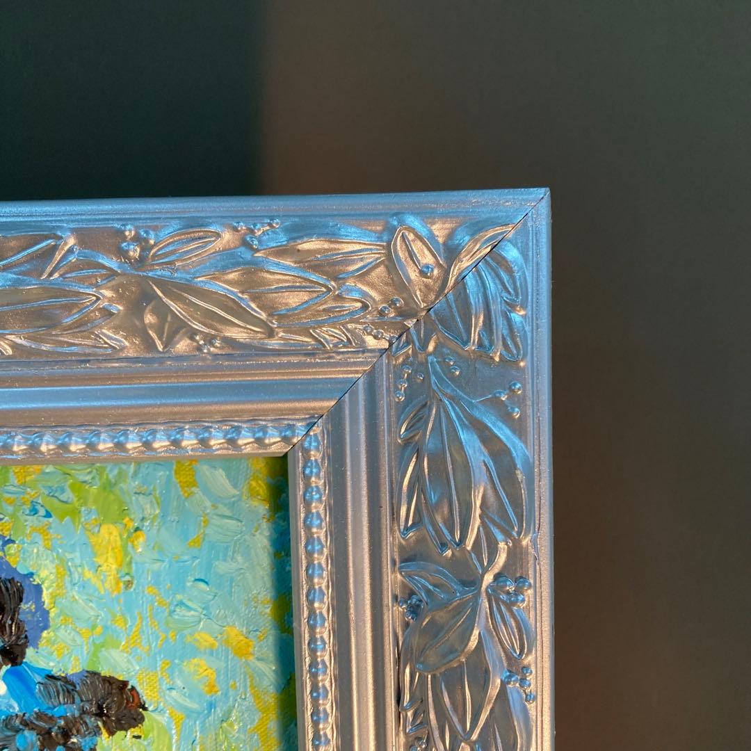 ★アウトレット★手書き油絵  ゴッホ アイリス 額付き インテリア 油彩画