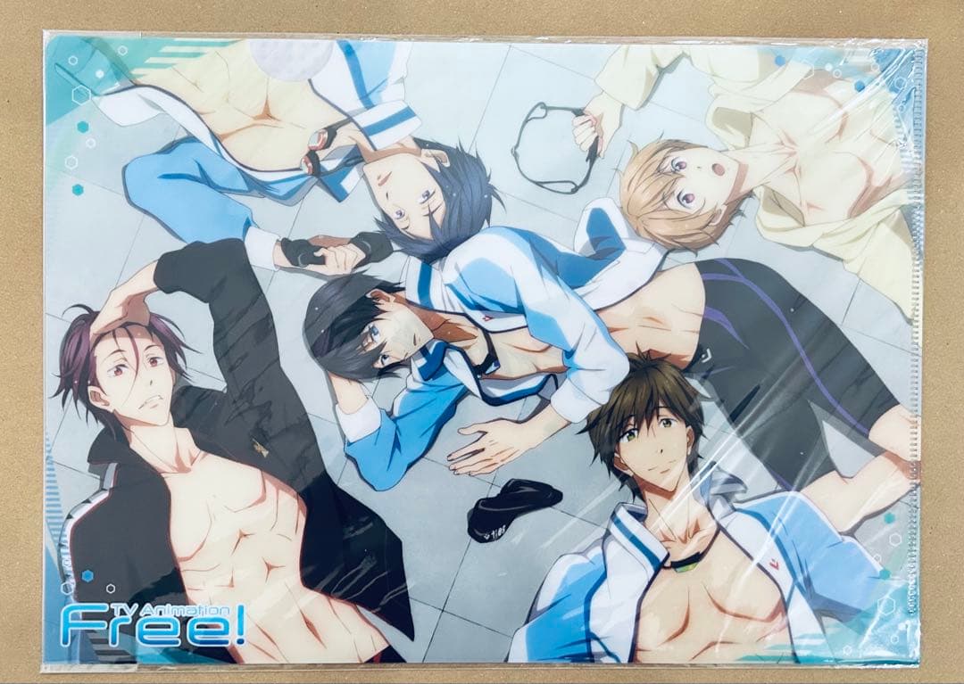 Free! クリアファイル 雑誌 切り抜き 扇子