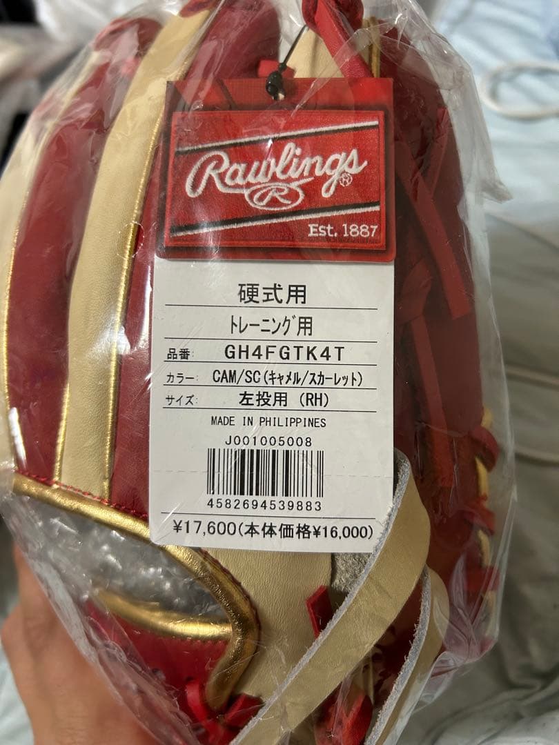 Rawlings 硬式用 トレーニング用 グラブ 左手用