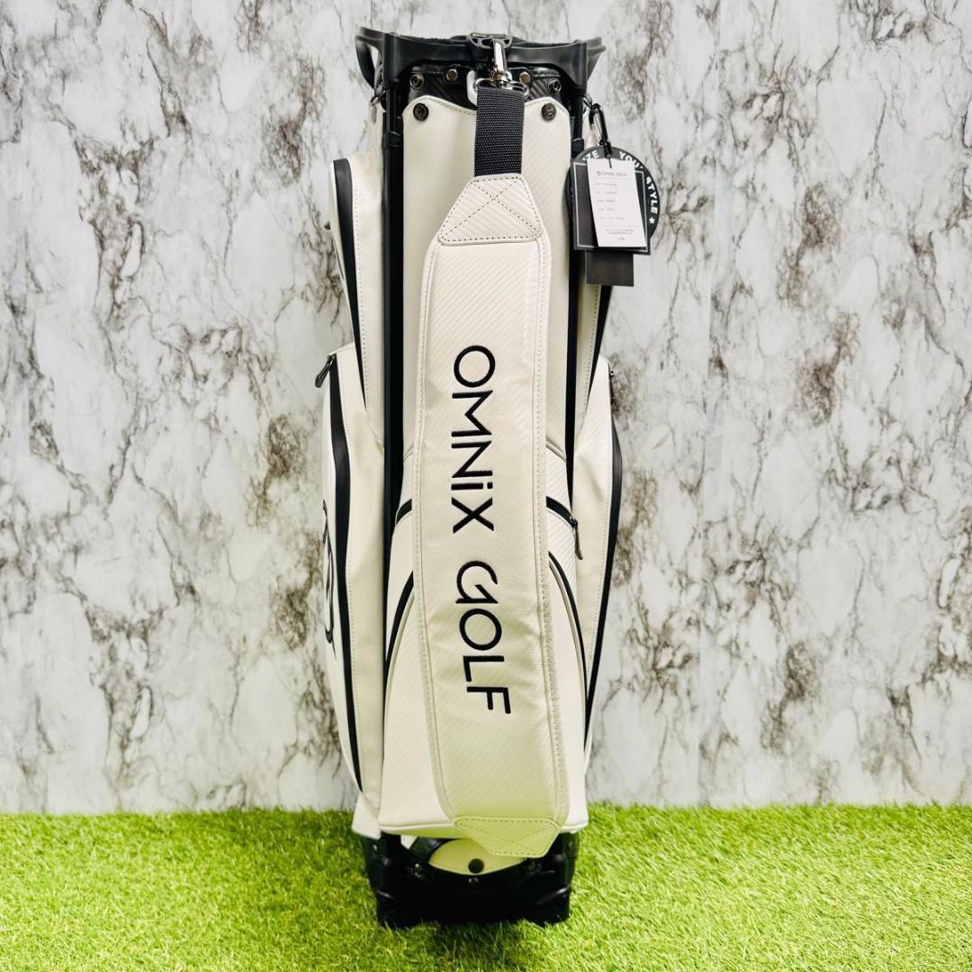 【新品未使用】オムニックス カート式 キャディバッグ ゴルフバッグ ホワイト