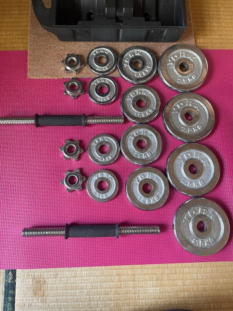 クロームメッキダンベルセット