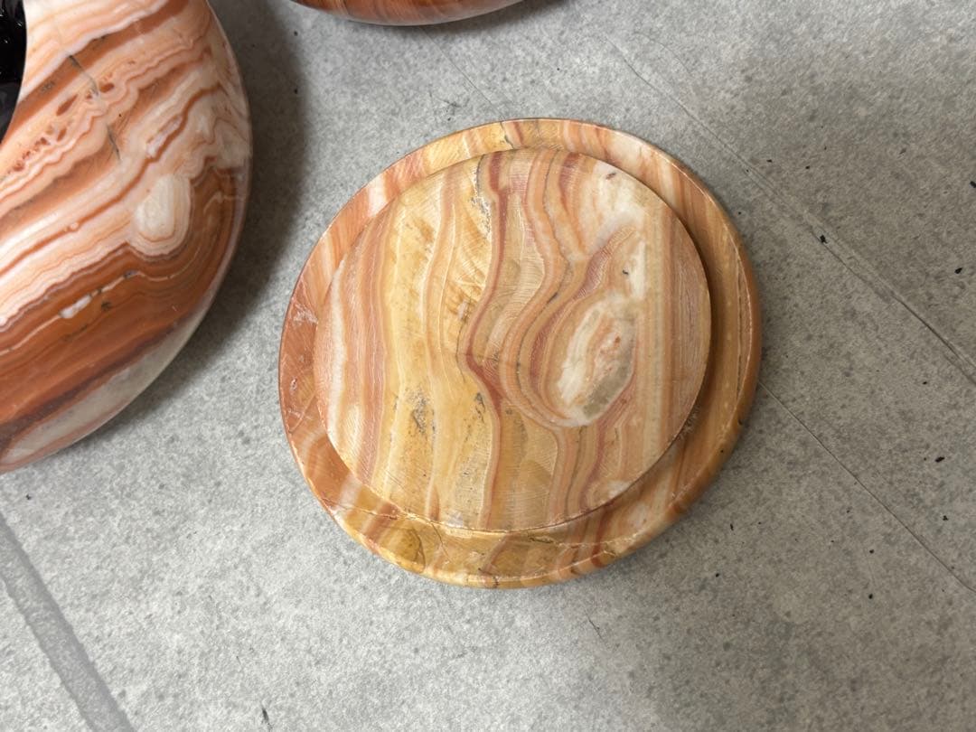 囲碁 碁石 メノウ 瑪瑙 大理石 碁石 碁笥 セット