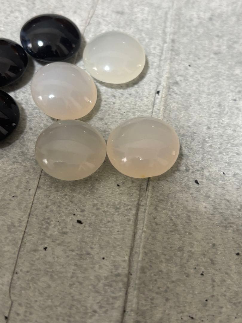 囲碁 碁石 メノウ 瑪瑙 大理石 碁石 碁笥 セット