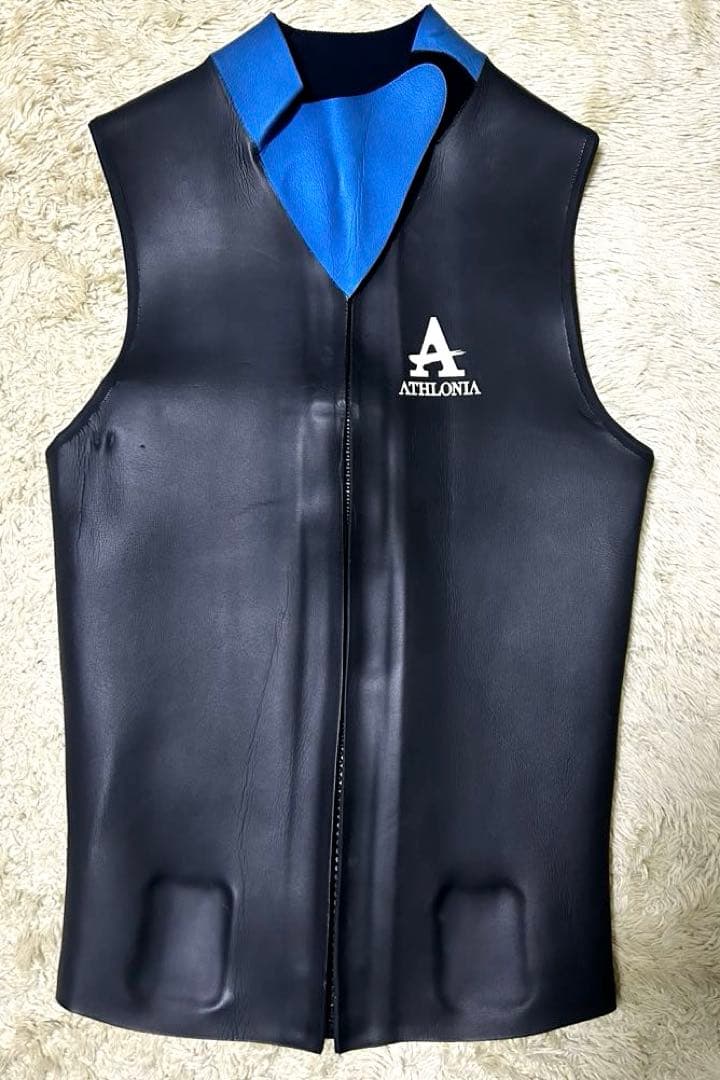 ATHLONIA ウエットスーツ 黒 トライアスロン　ロングジョン　Sサイズ