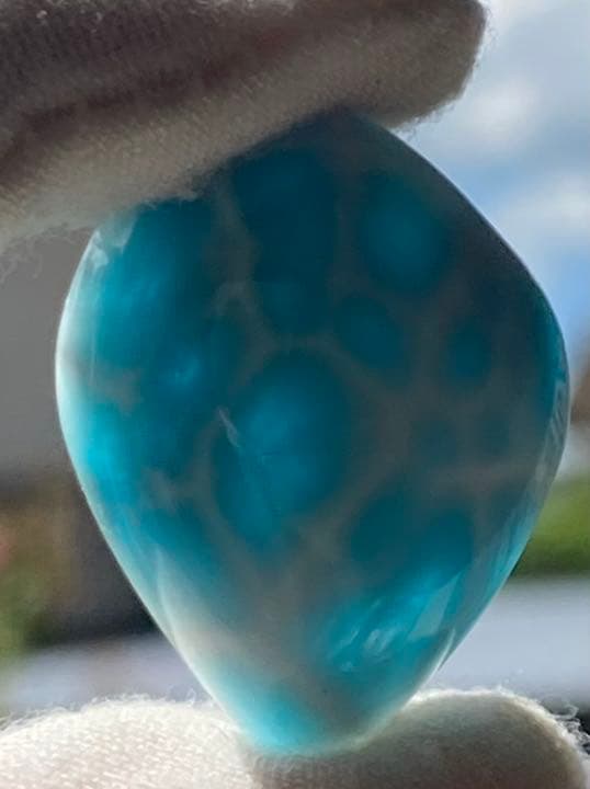 最高級天然石　ラリマー　パワーストーン  宝石　鉱物原石　置き物裸石　ルース8U