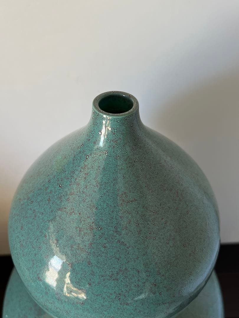 極上・爐鈞釉瓢箪花瓶•【大清乾隆年製】在銘•文房具•清時代 W--32