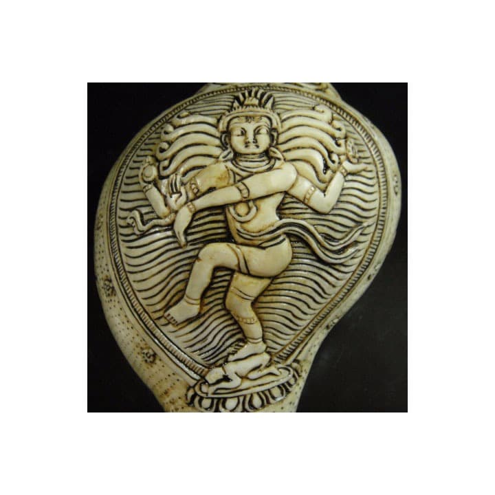 ◆チベット密教法具　法螺貝（シャンカ）ナタラージャ（ダンシングシヴァ）1