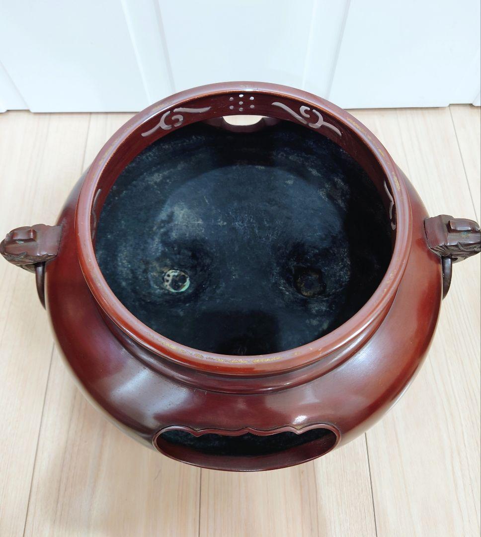 茶道具　朝鮮風呂釜　唐銅風呂・鉄釜