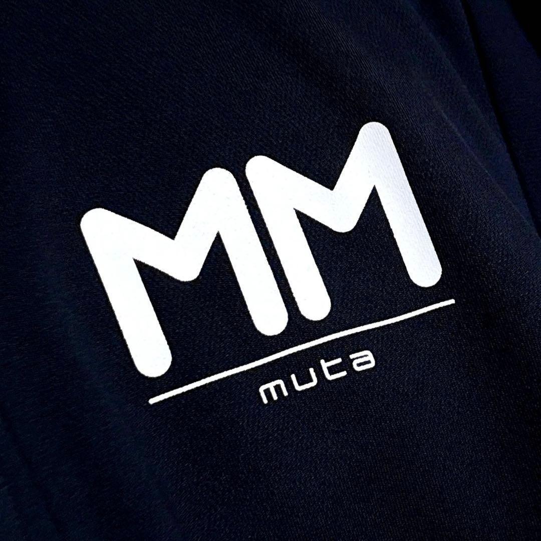 レア/廃番【ムータマリン】バイカラー マルチ ロゴ ポロシャツ ゴルフS×白