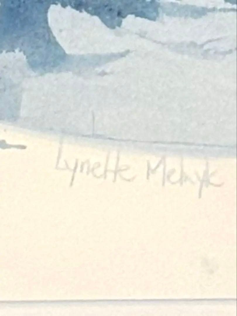Lynette Melnyk リネット・メルニック原画 抽象画 ブルーアート額装