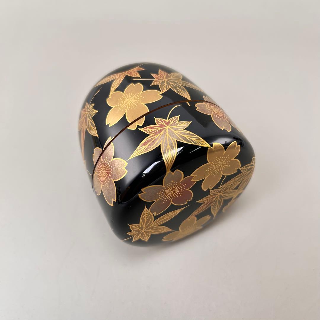 A046茶道具　棗　西條一斎　雲錦蒔絵大棗