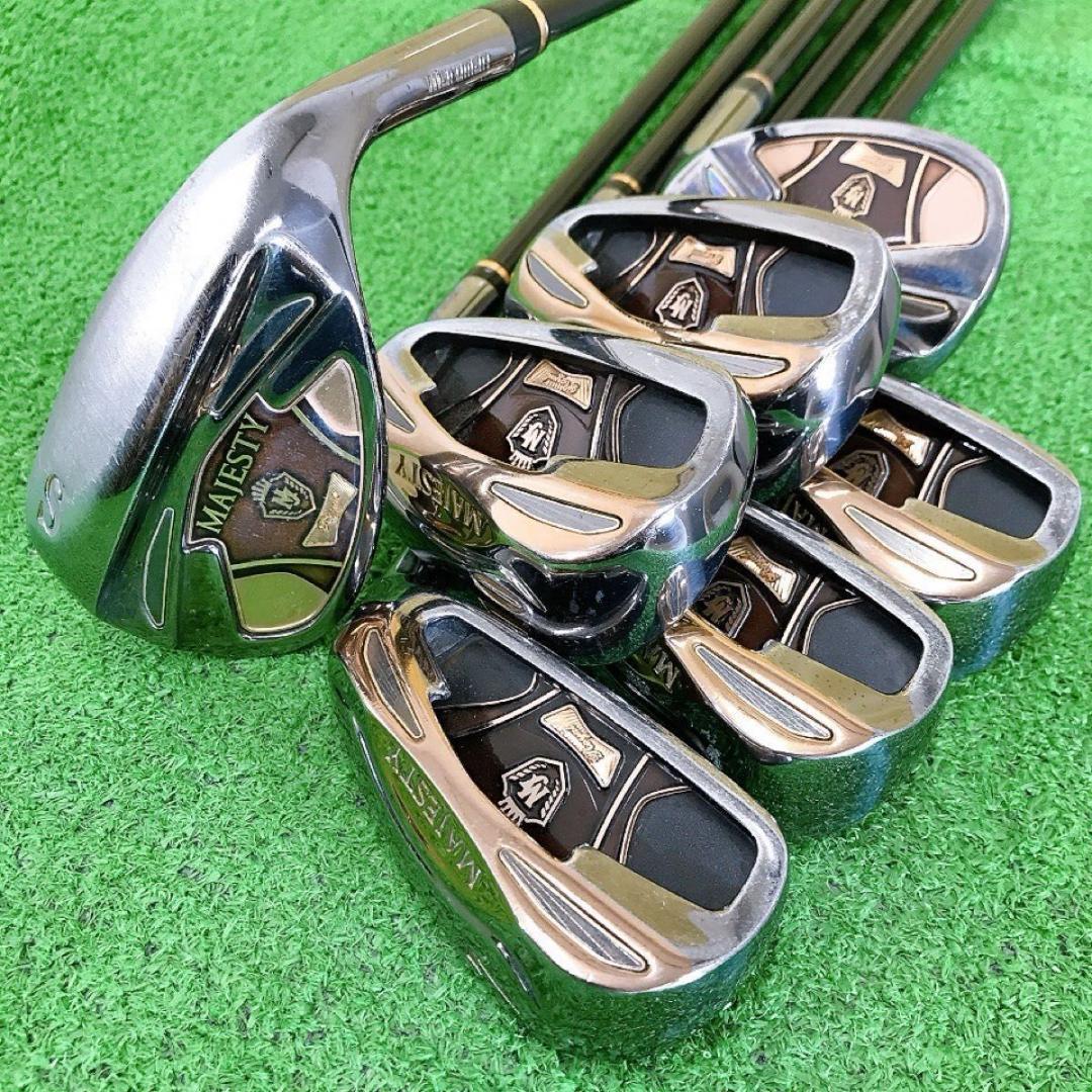 チ66★マジェスティ ロイヤルLV 7本アイアンセット 金 純正 MAJESTY