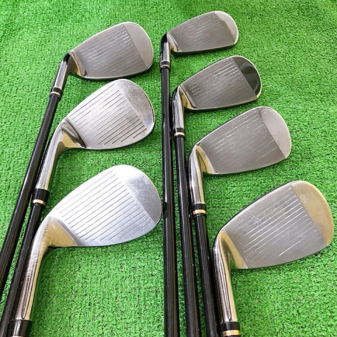 チ66★マジェスティ ロイヤルLV 7本アイアンセット 金 純正 MAJESTY