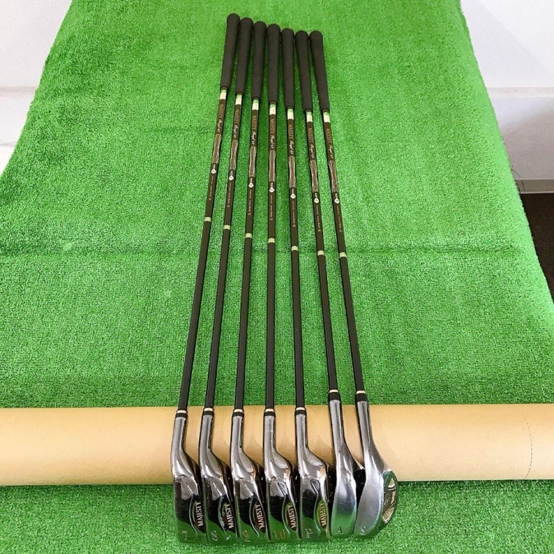 チ66★マジェスティ ロイヤルLV 7本アイアンセット 金 純正 MAJESTY
