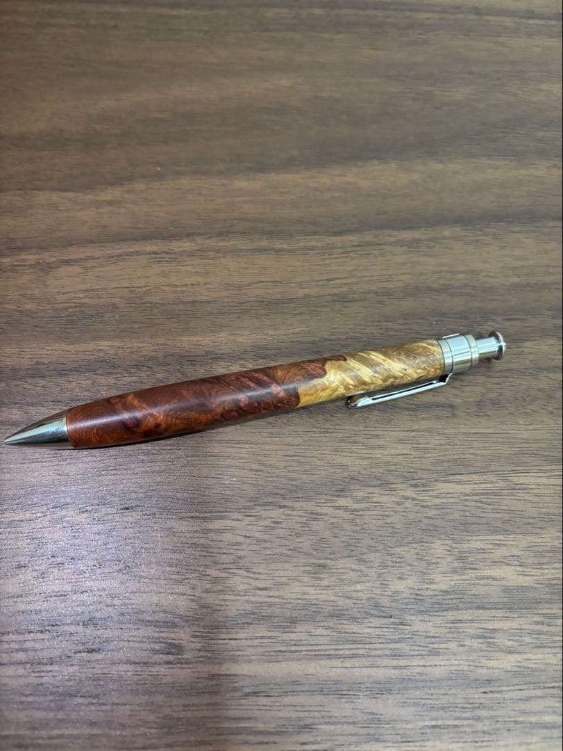 工房楔　花梨紅白(こぶ杢) シャープペンシル　0.5ミリ