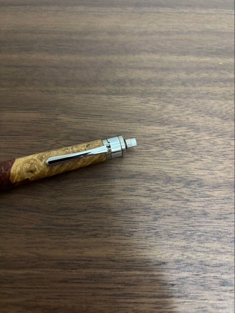 工房楔　花梨紅白(こぶ杢) シャープペンシル　0.5ミリ