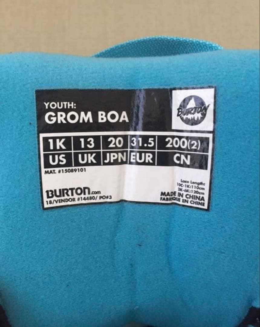 BURTON GROM BOA キッズ ブーツ 20cm