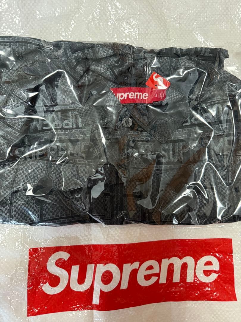 ウェア・シャツ Supreme Tray Jacquard S/S Shirt \"Black\"