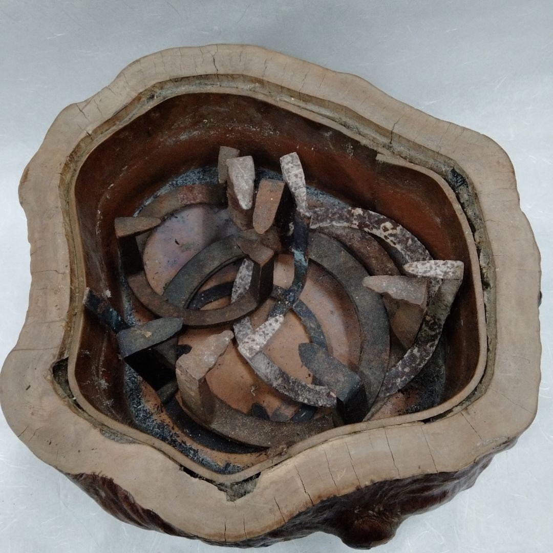 天然木　火鉢　五徳　まとめ売り　切り株レトロ