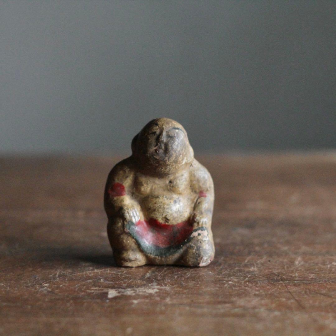 土人形 力士 土俵入り 郷土人形 民芸 古道具 アンティーク