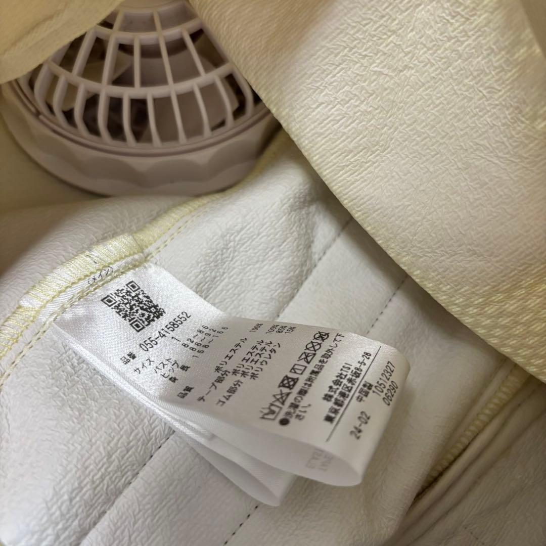 最新 パーリーゲイツ 空調服 ファン ベスト メッシュ 黄色 ジップアップ