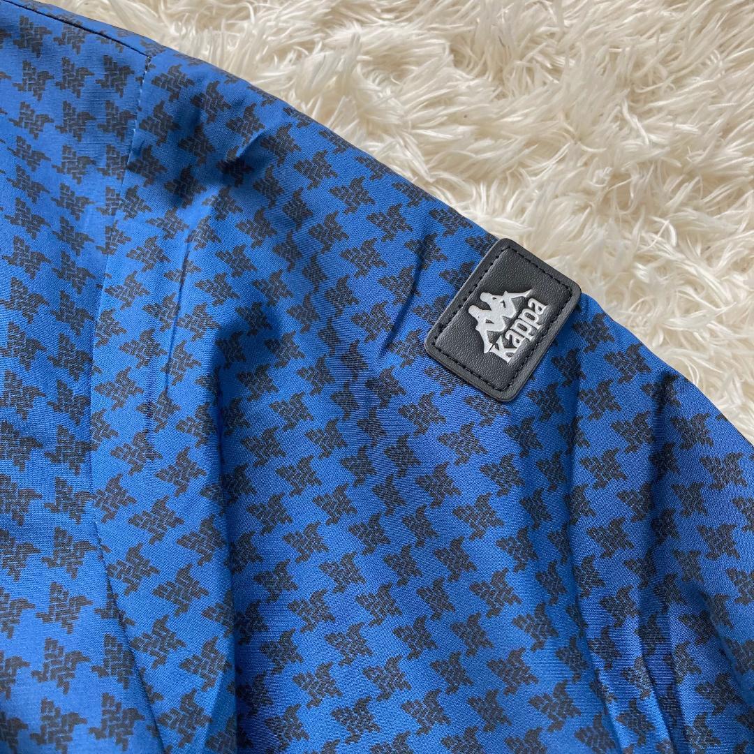 未使用 KAPPA カッパ ゴルフ 千鳥柄 撥水 ブルゾン 青 S ジャケット