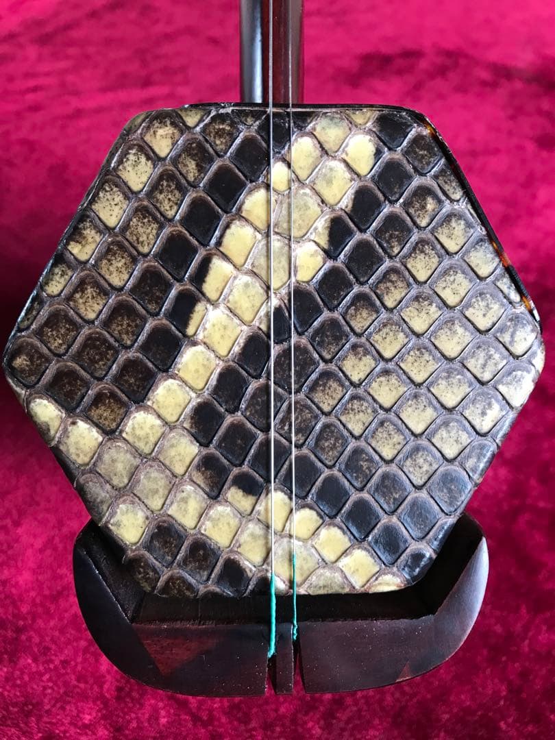 二胡★紫檀★本格錦蛇皮★古月琴坊・万其興製作★十年保証★二胡必需品セット