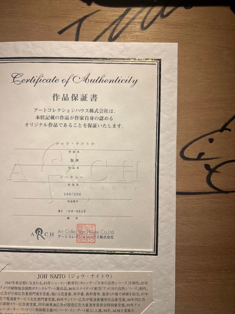 ジョウナイトウ　【聖夜】　保証書あり　ジークレー