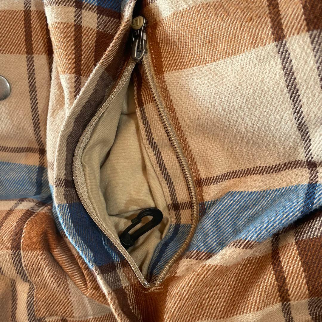 BURTON スノーボードウェア S チェック パーカー 重ね着風