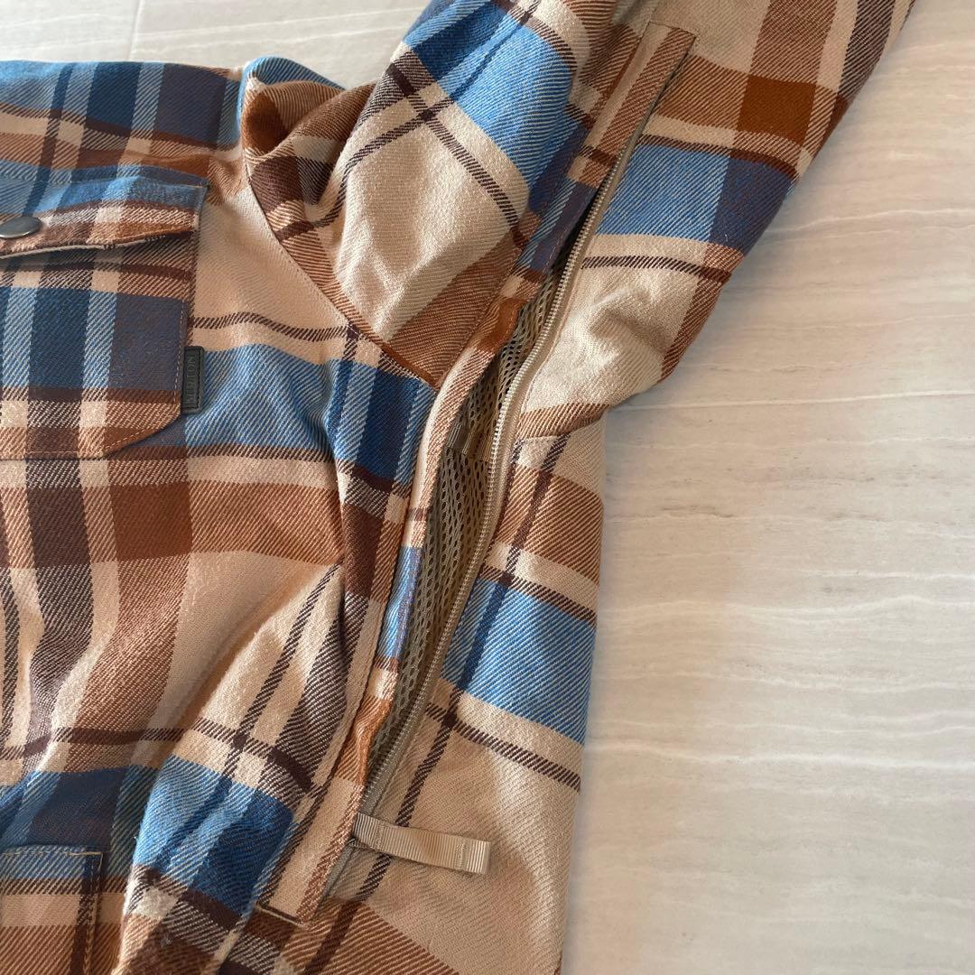 BURTON スノーボードウェア S チェック パーカー 重ね着風