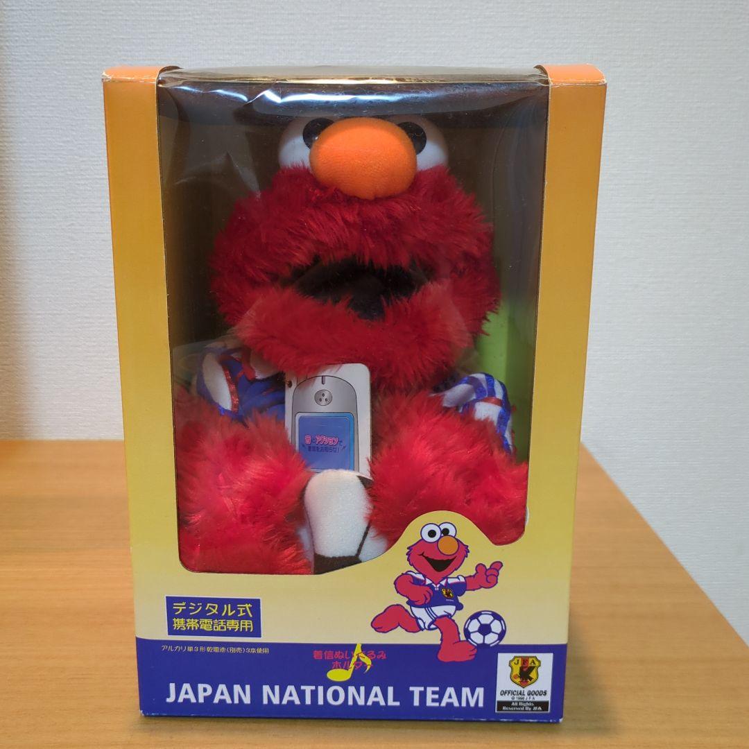 希少【新品未使用】エルモ 日本代表チーム 　着信ぬいぐるみホルダー