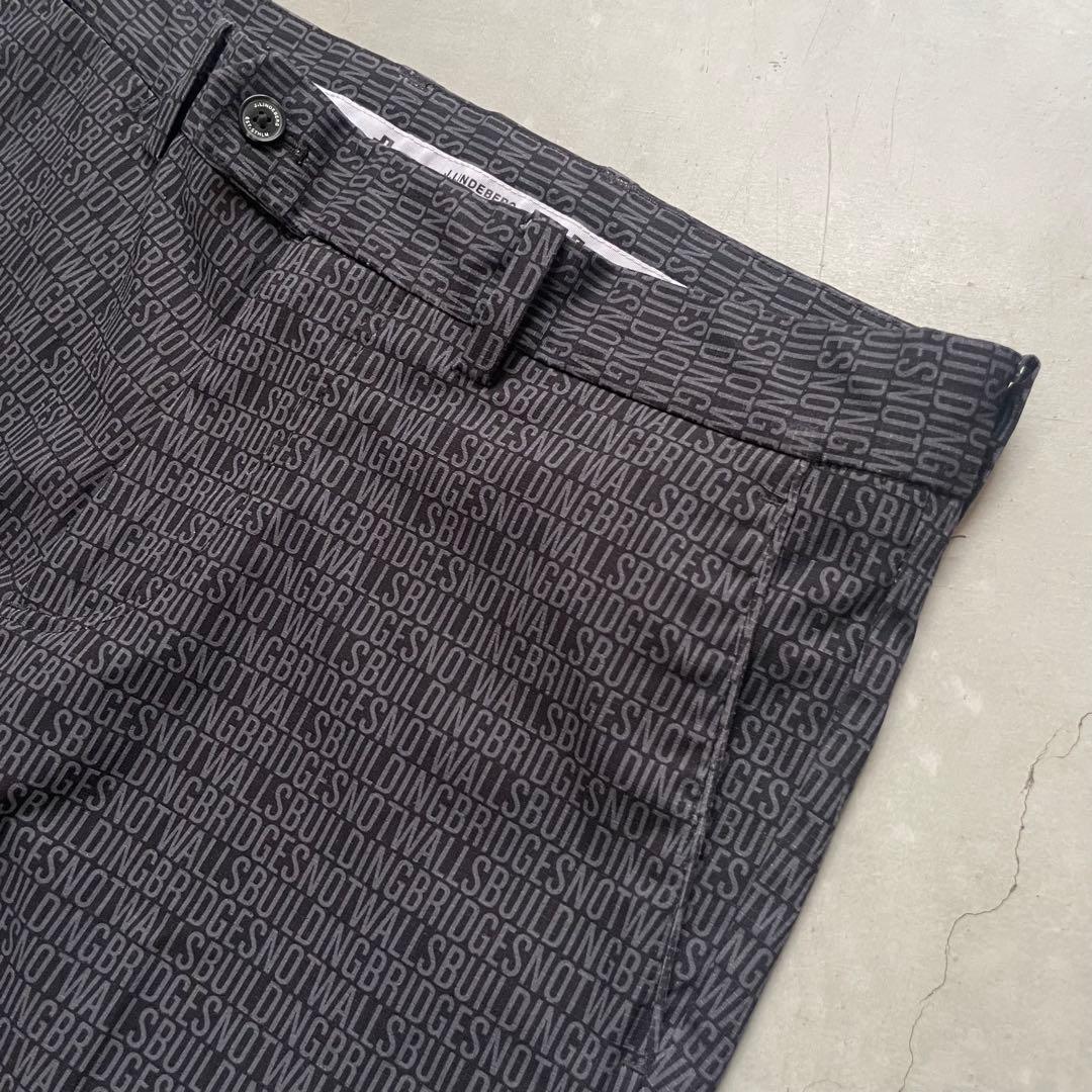 J.LINDEBERG ジェイリンドバーグ ロゴ総柄ロングパンツメンズ30/30