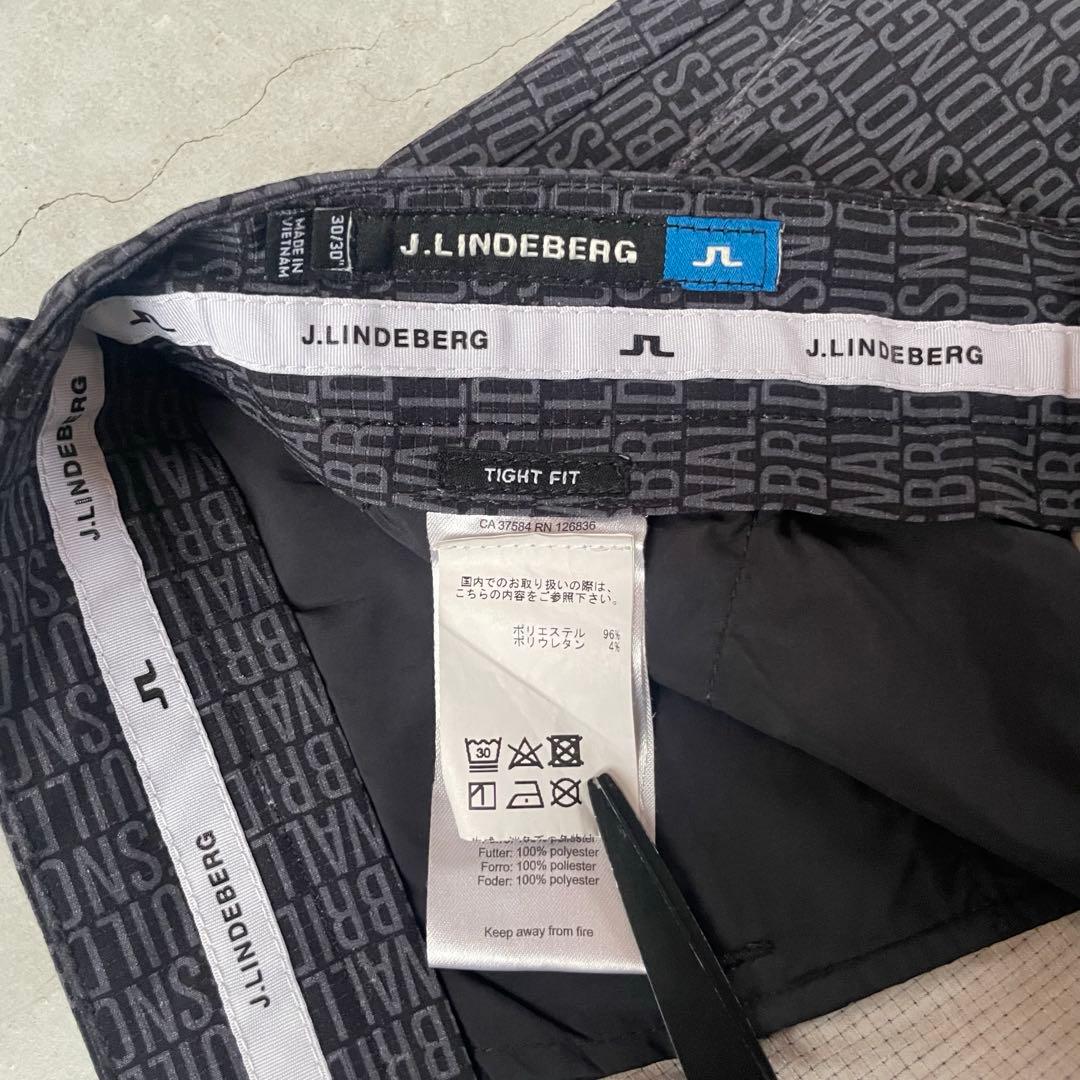 J.LINDEBERG ジェイリンドバーグ ロゴ総柄ロングパンツメンズ30/30