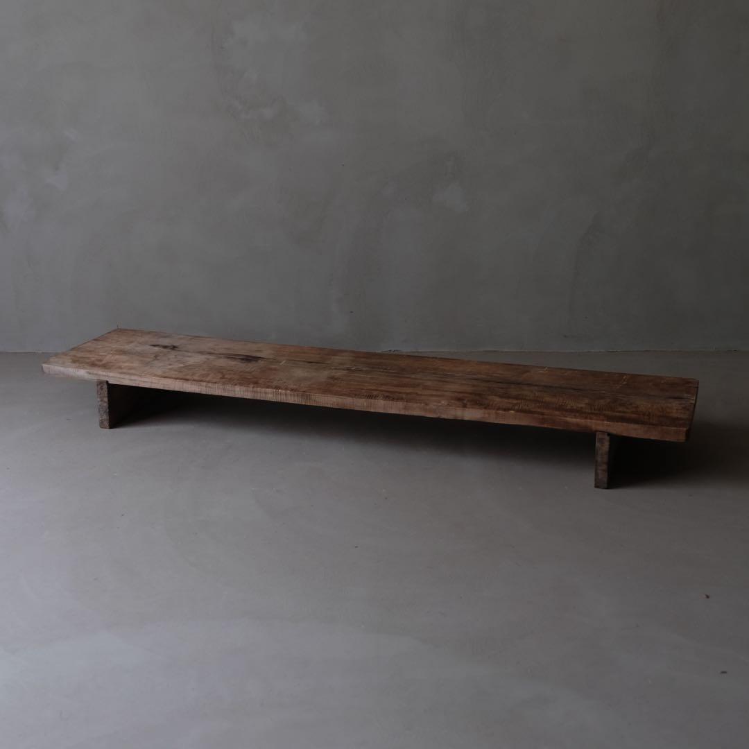 桜材 古い裁ち台　ローテーブル 座卓 文机 サイドボード テレビ台 花台 展示台