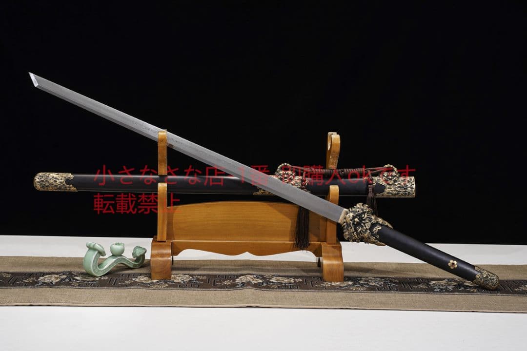 御霊竜唐横刀百錬模様鋼  古兵器 武具 刀装具 日本刀 模造刀 居合刀