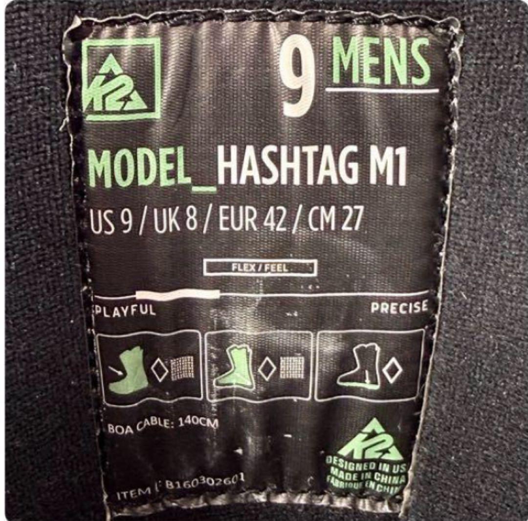 K2 HASHTAG M1 スノーボードブーツ メンズ 9