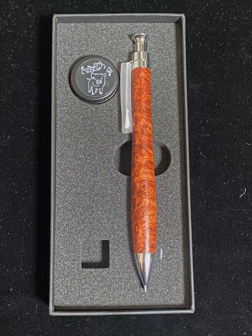 ③こぶた工房 シャープペンシル 極上花梨瘤0.5mm